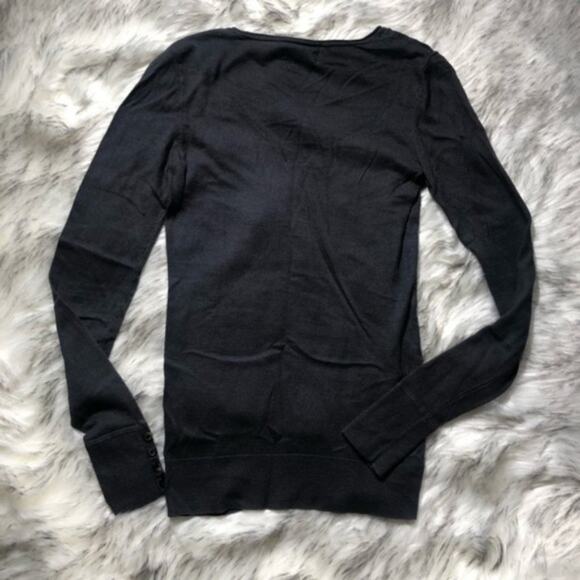 Martin + Osa Gray Lightweight Scoop Neck Sweater Dark Academia - Picture 4 of 7